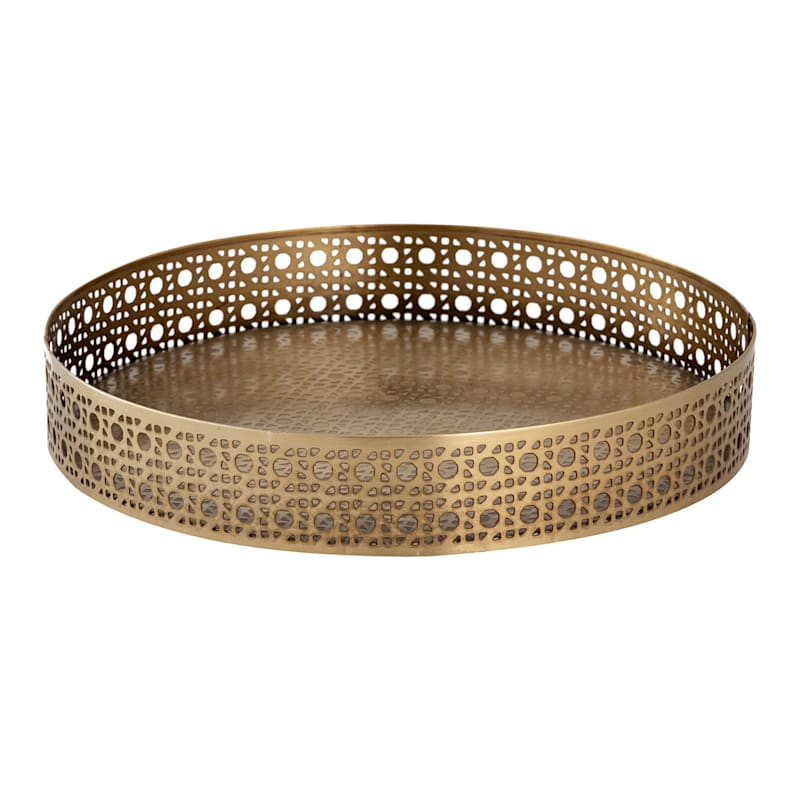 Round Key Scroll Decorative Tray Small
