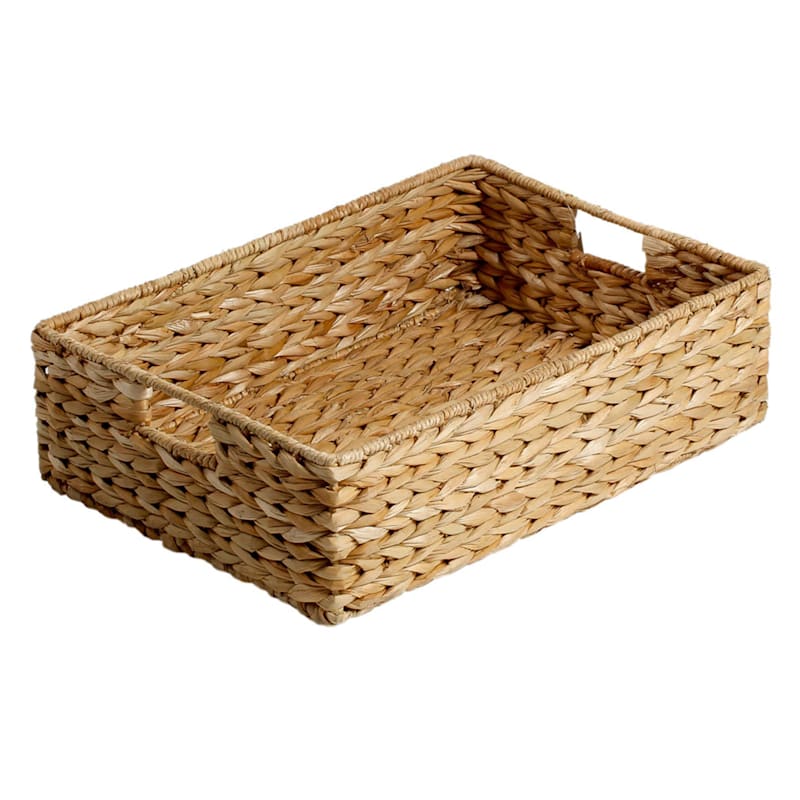 Woven Wicker Under the Bed Storage Basket, Large