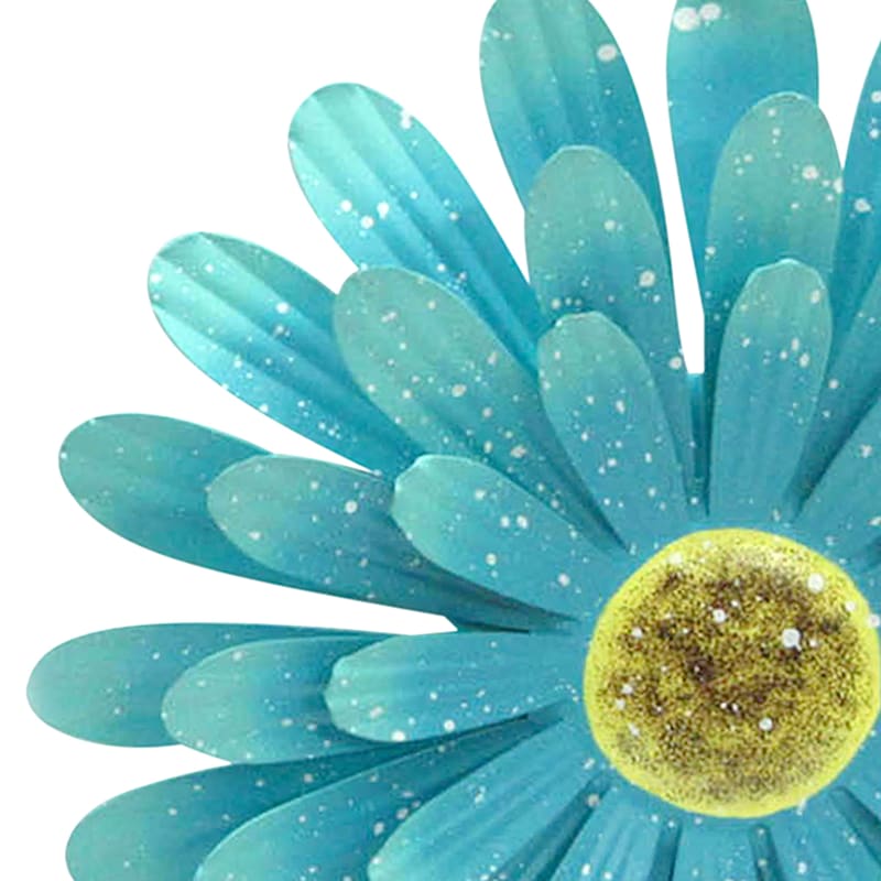 Blue Metal Flower Wall Decor, 13" At Home