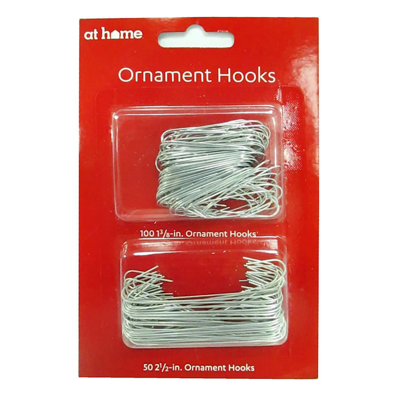 150-Count Silver Ornament Hooks | At Home