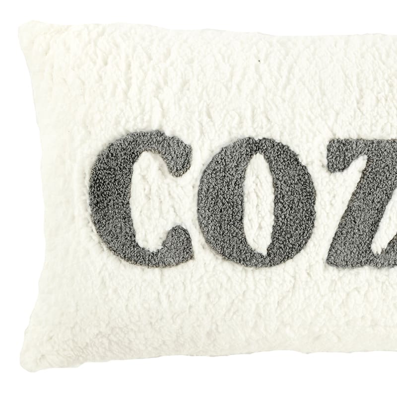 Pillow that says on sale cozy