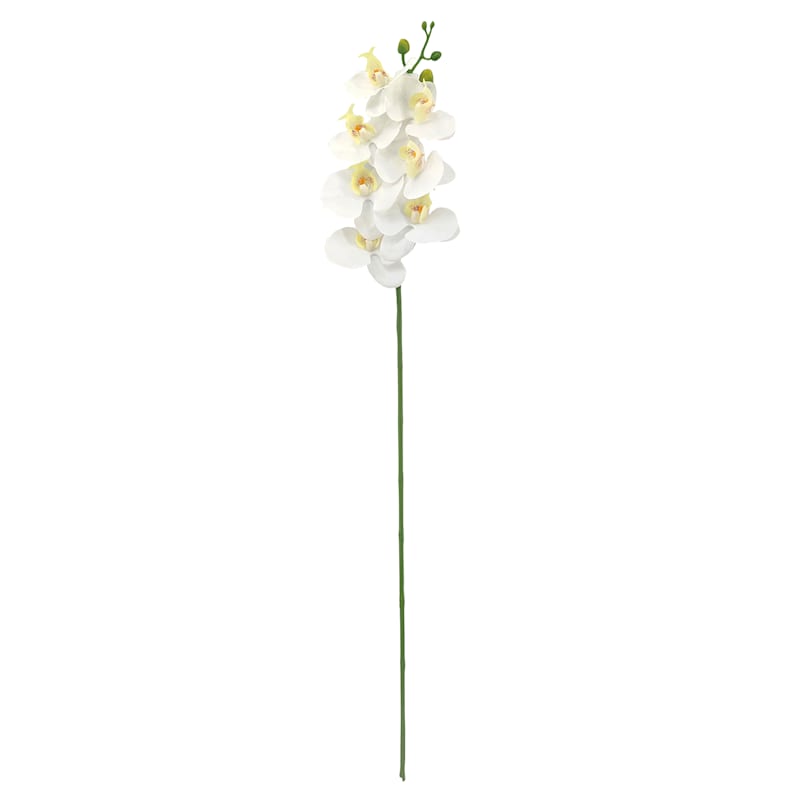White Orchid Floral Stem, 33"