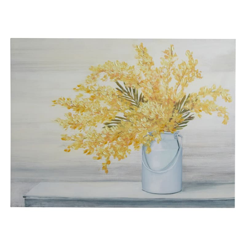 Yellow Flowers Canvas Wall Art, 40x30