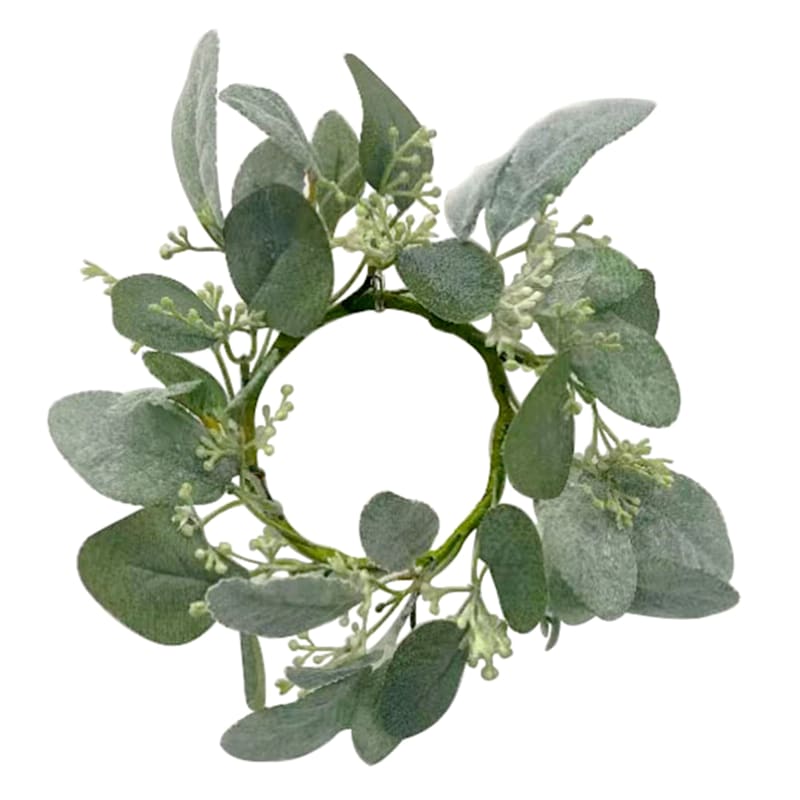Eucalyptus Baby s Breath Candle Ring 8