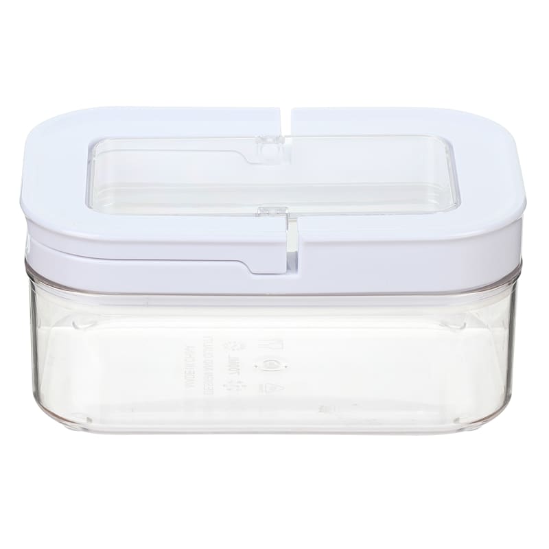 at Home Bistro White Rectangle Airtight Food Storage Container, 0.7qt