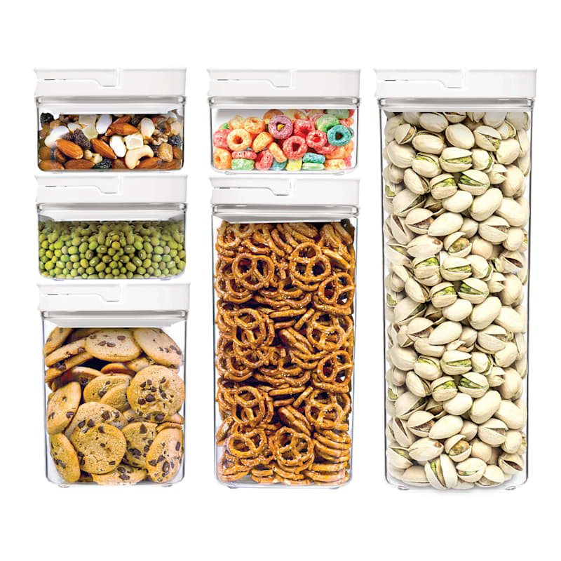 12-Piece Bistro Airtight Food Storage Container Set, White