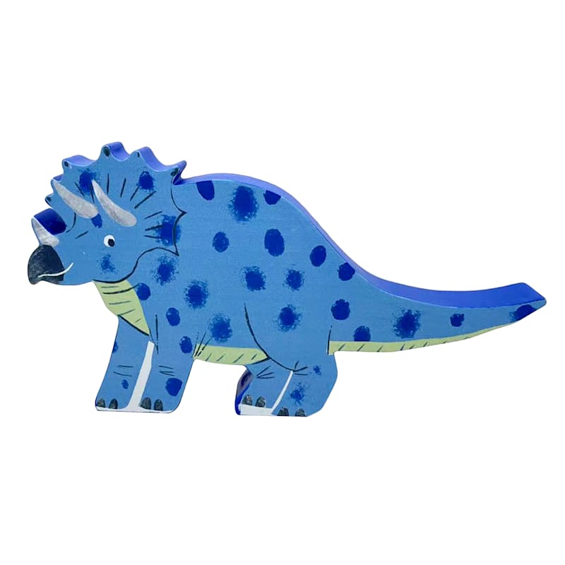 Blue Triceratops Dinosaur Figurine, 5