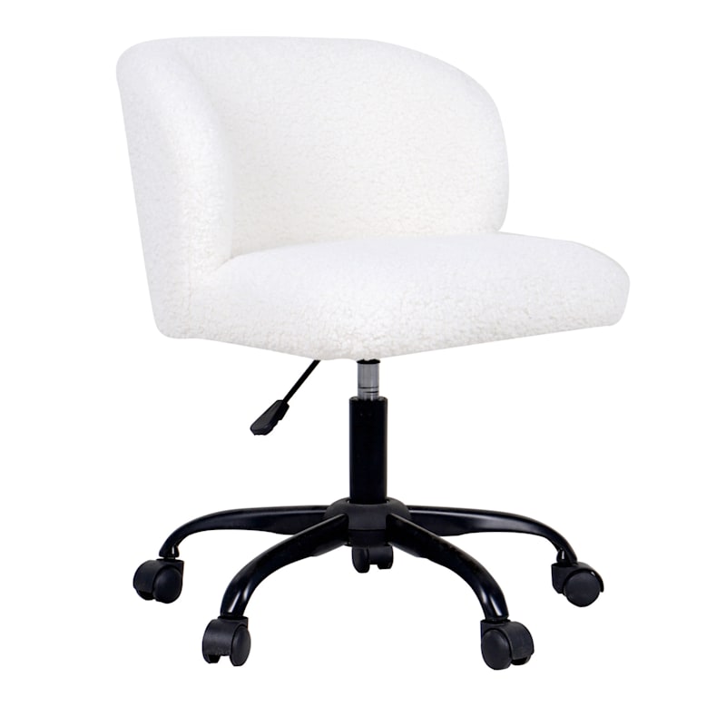 Found & Fable Aubrey White Sherpa Office Chair