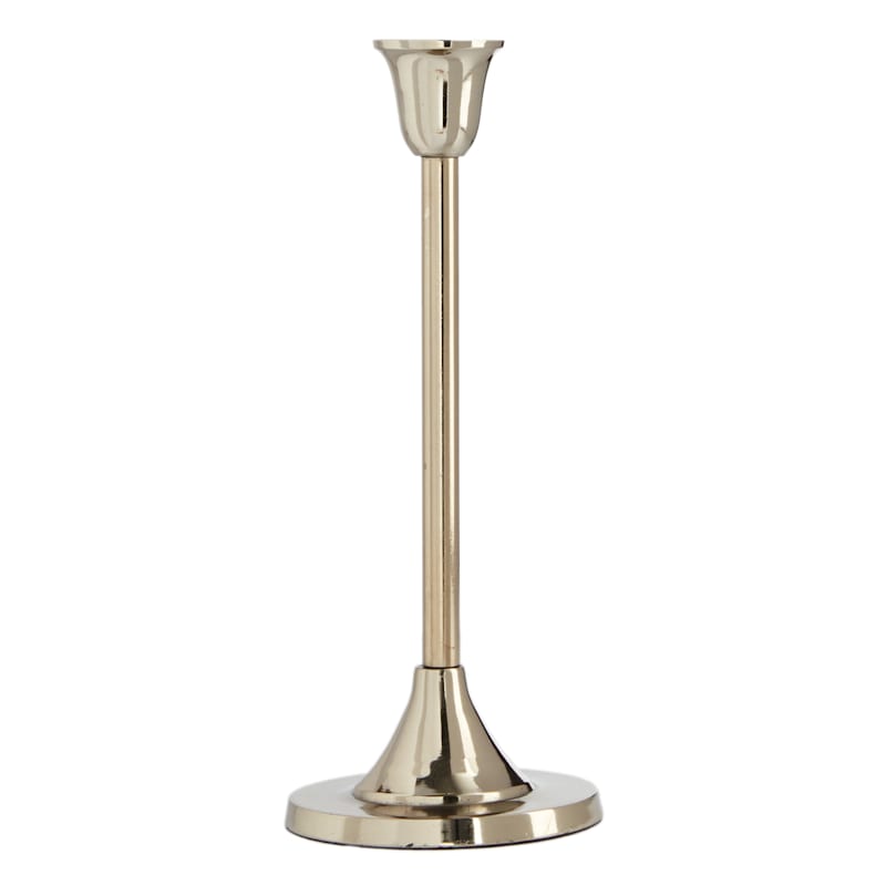 Gold Taper Candle Holder, 10"