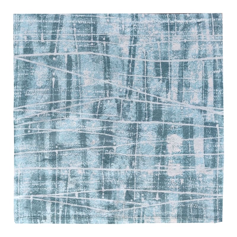 Laila Ali Set of 4 Blue Print Cloth Napkins