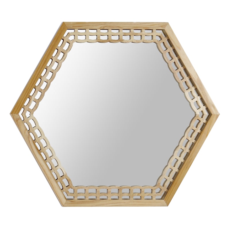 30X26 Hexagon Wall Mirror