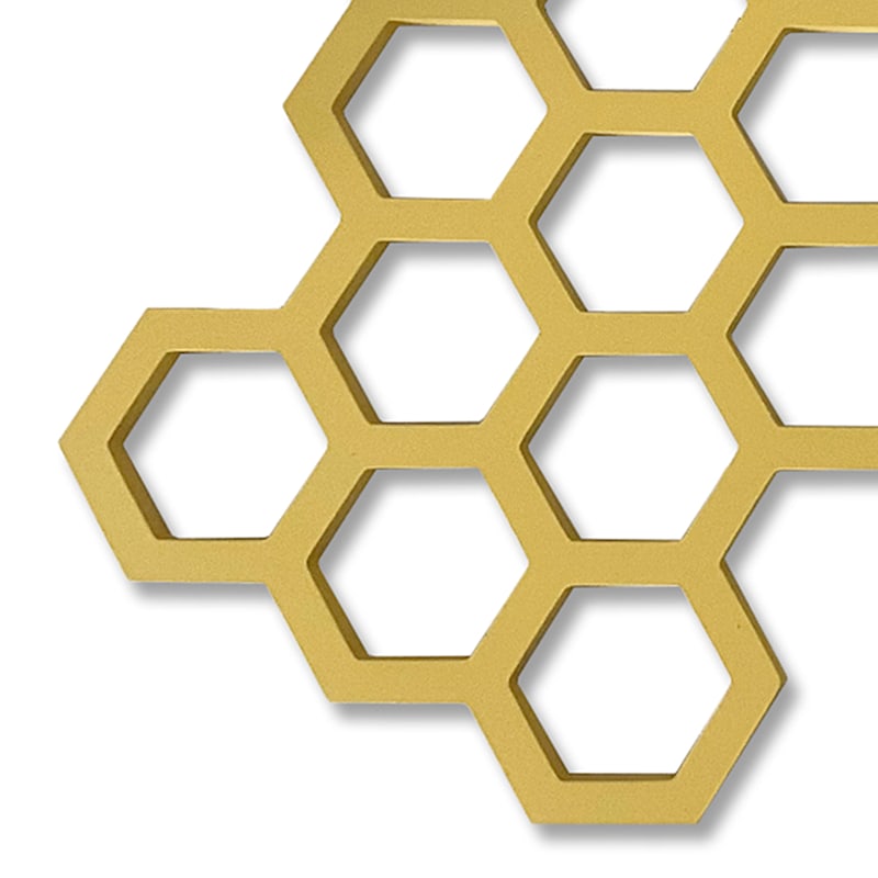 Bee Decor, Bee Art, Honeycomb Wall Art, Kitchen Decor, Yellow