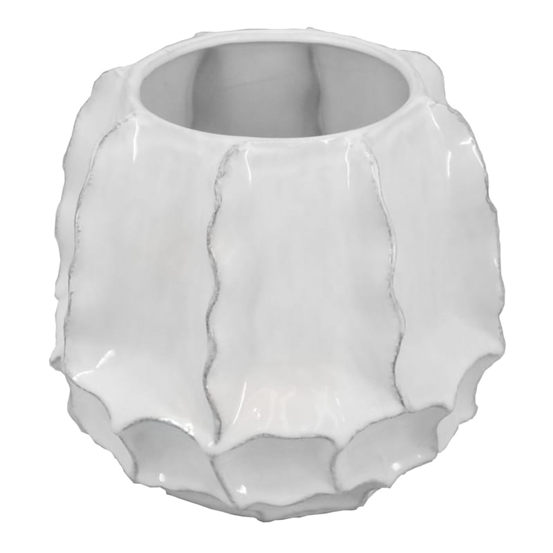 Ty Pennington Indoor White Ceramic Jellyfish Pot, 10"