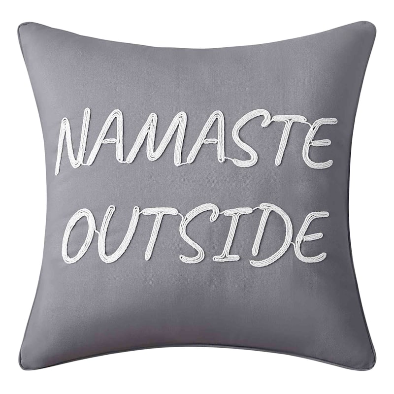 Found fable namaste outside square outdoor throw pillow At Home