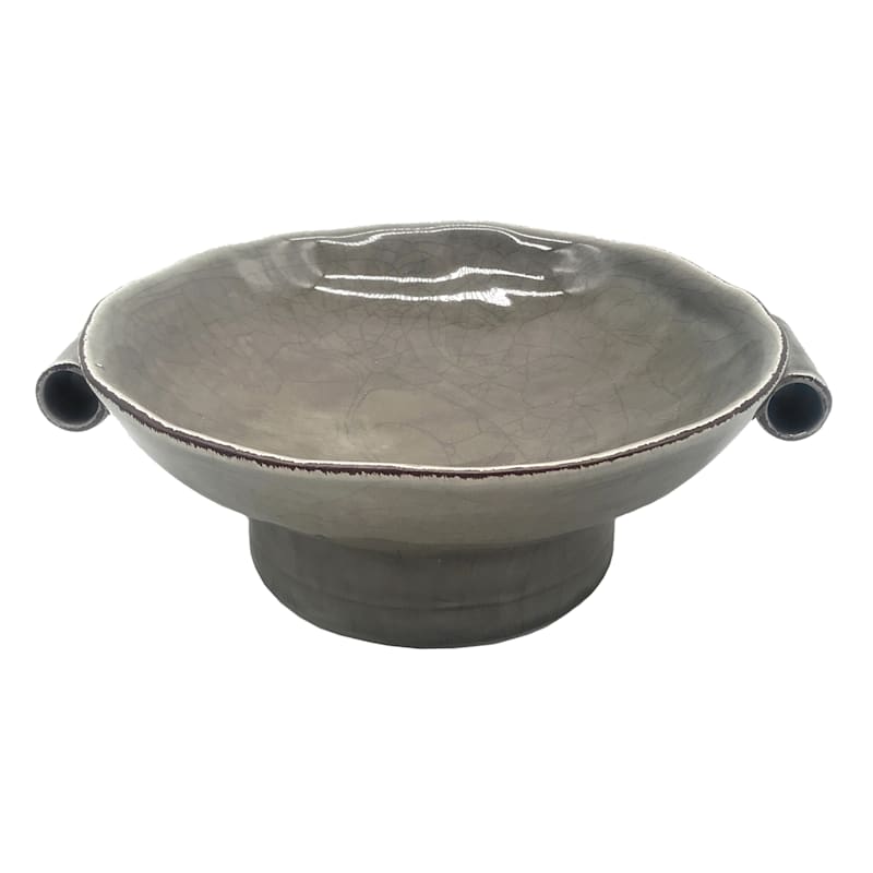 Found & Fable Grey Ceramic Bowl, 9.5"