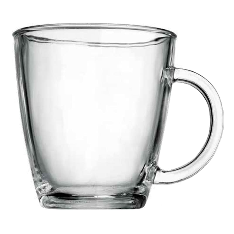 MEWAY 12oz/4 pack Coffee Mugs,Clear Glass Double Wall