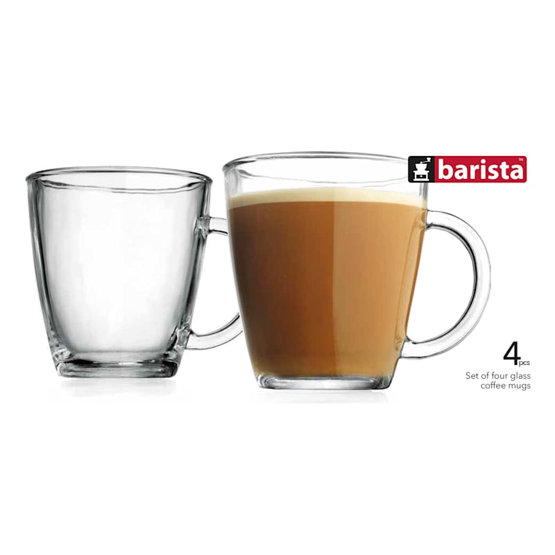 Set of 2 Barista Double Wall Coffee Mugs, 12oz
