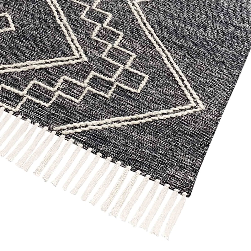 (B711) Honeybloom Grey Area Rug, 5x7