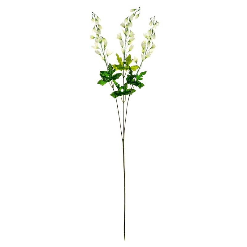 White Snapdragon Floral Stem, 35"