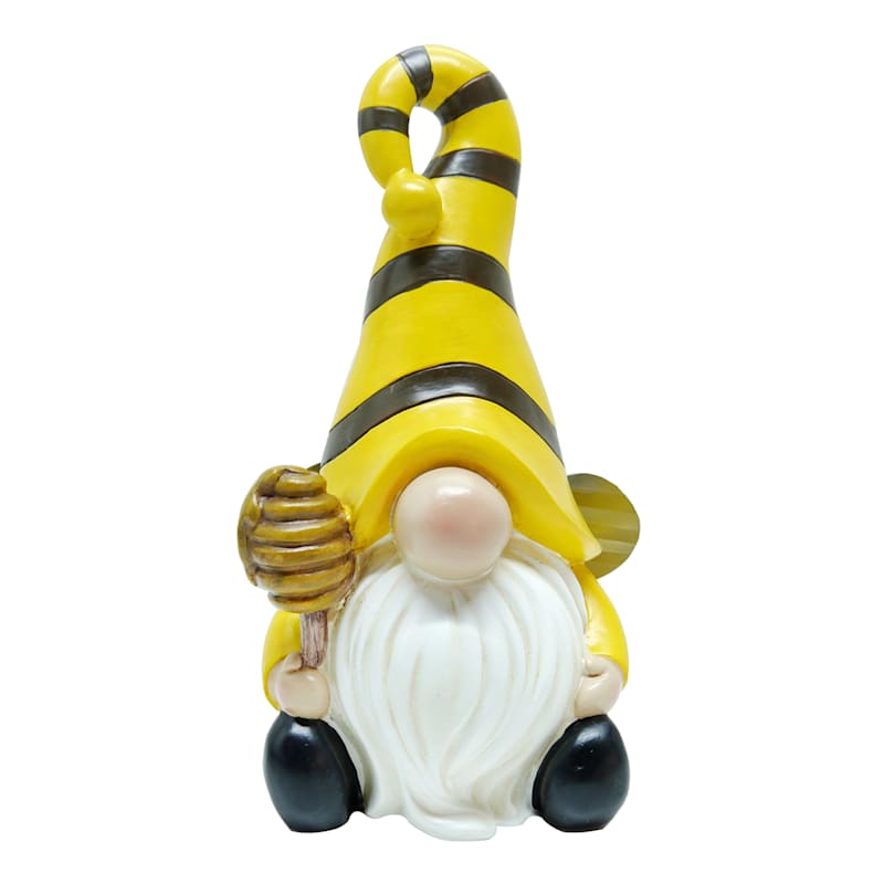  Karenhi Bee Gnome Wooden Ornament Yellow Honeybee