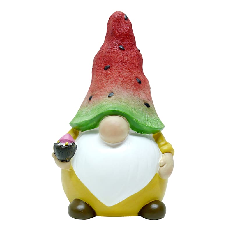 Sunny Club Outdoor Fruity Fun Watermelon Gnome Garden Statue, 8