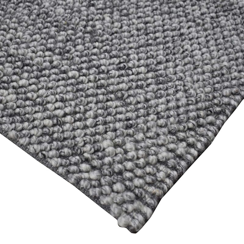 Gravel Textured Grey Rug B771)