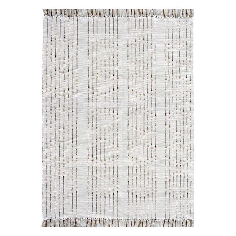 Honeybloom Denali Neutral Flatweave Area Rug, 5x7, Jute Sold by at Home