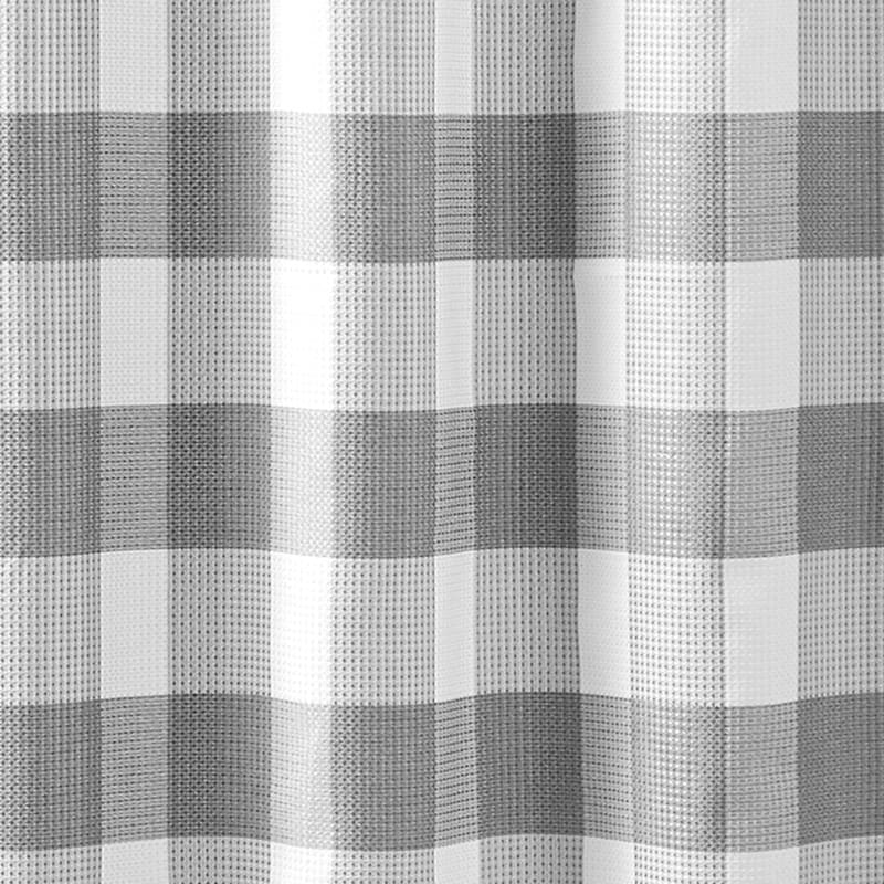 Grey Waffle Check Shower Curtain, 72"