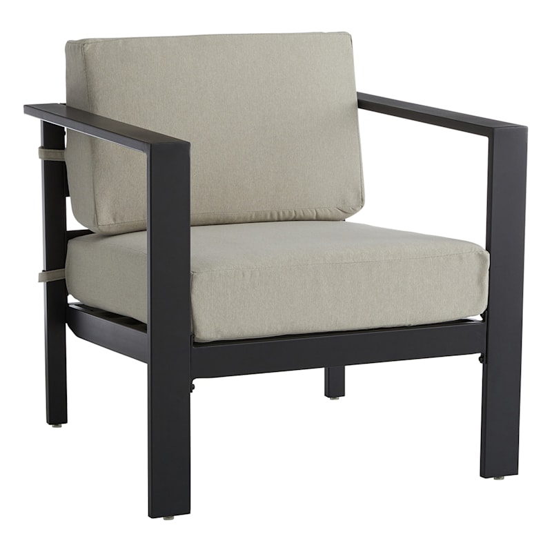Soho Outdoor Collection Black Steel Seating Chair