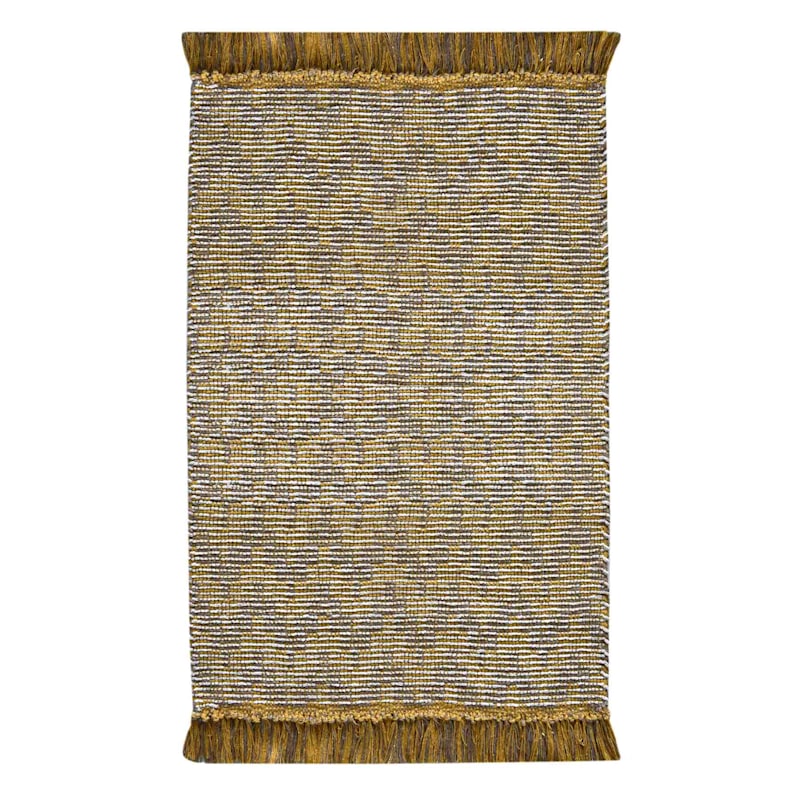 Honeybloom Yellow Jute/Chenille Accent Rug, 27x45