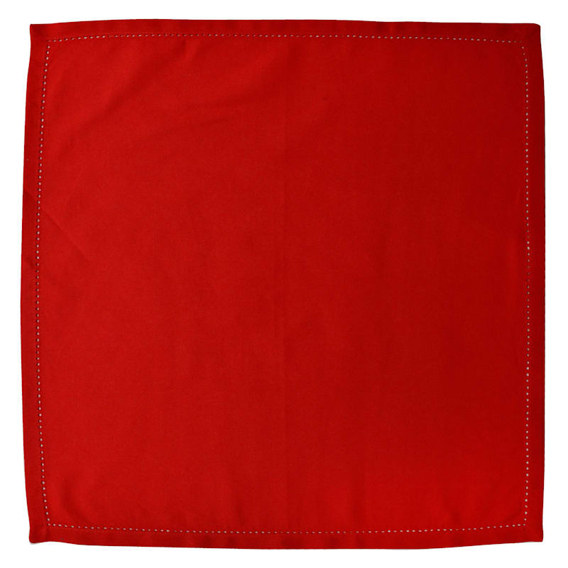 Cloth Napkin Set of 6 Christmas Dinner Napkins Red Cotton 