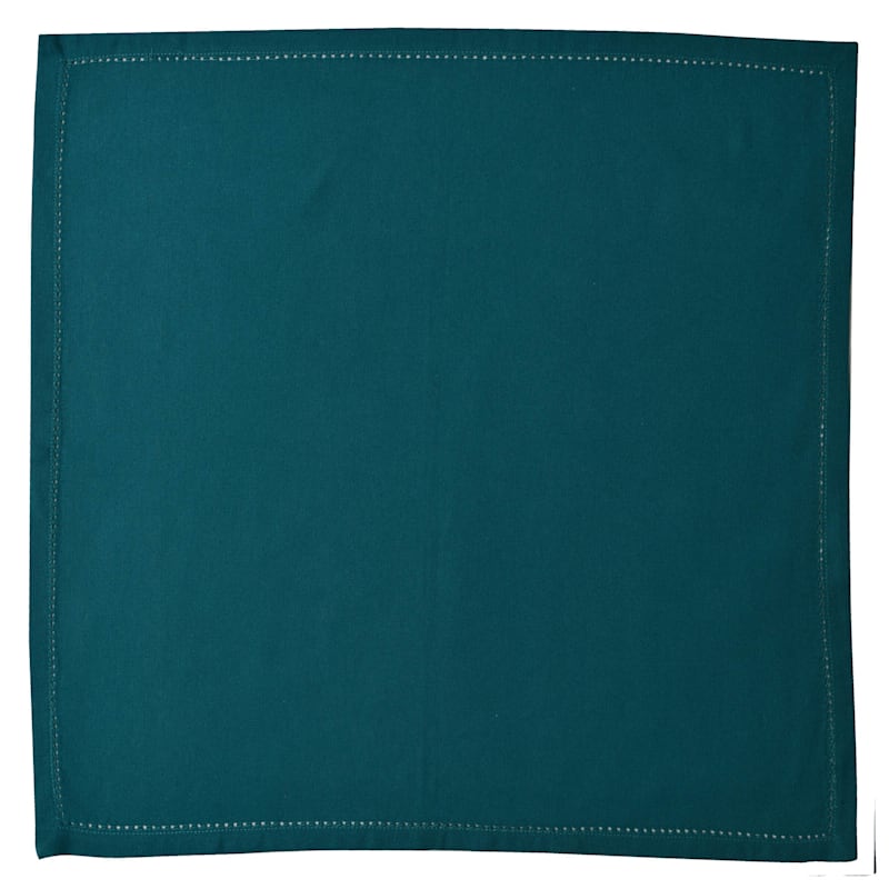 Set of 8 Teal Cloth Napkins, Blue, Cotton Sold by at Home
