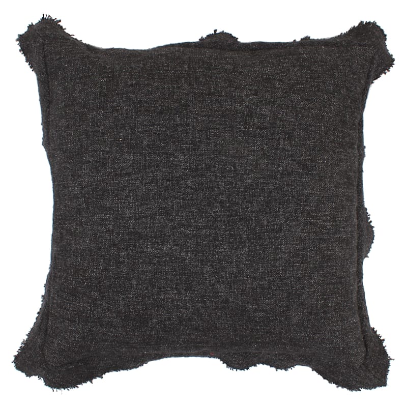 Black online textured pillow