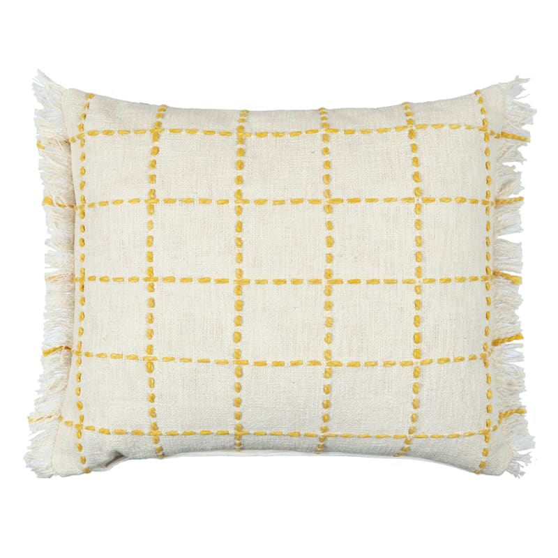 Windowpane throw hot sale pillow