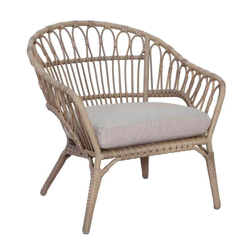 Found & Fable Norma Natural Wicker Outdoor Lounge Chair