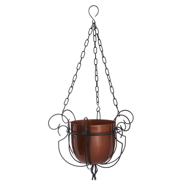 Metal Hanging Planter, Medium