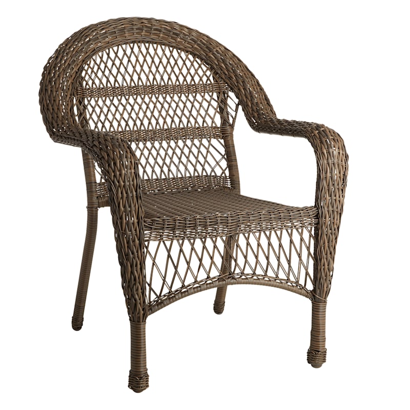Brown Wicker Outdoor Lounge Chair