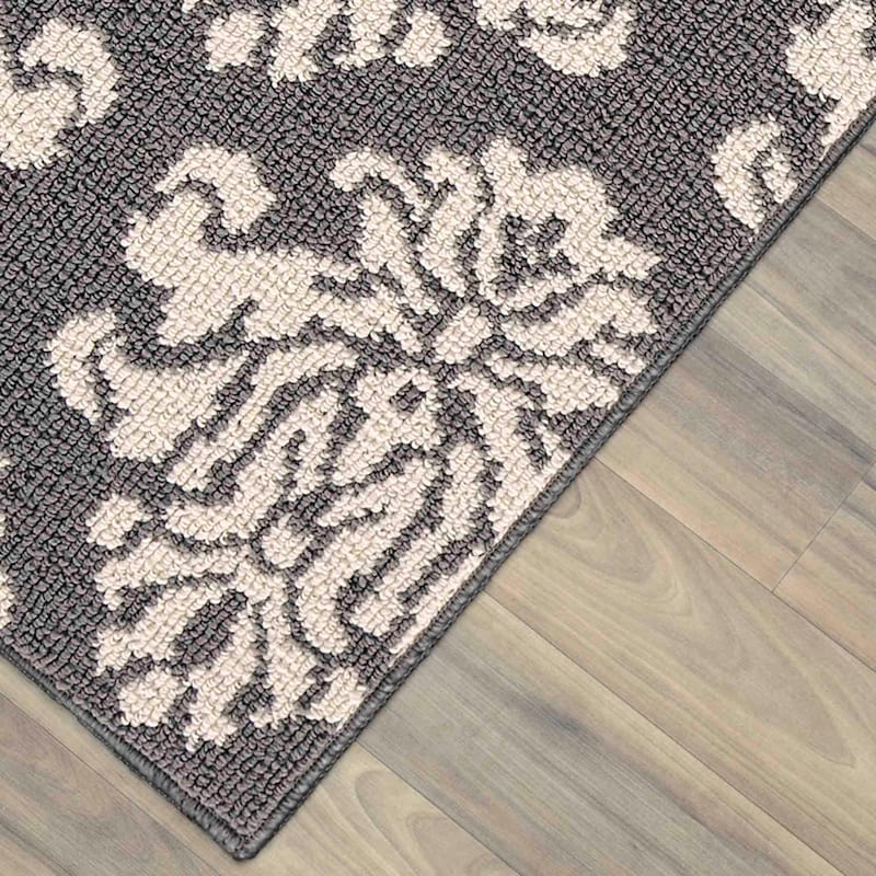 Area Rug | 4x5.3 Feet | Grey | Ophanie