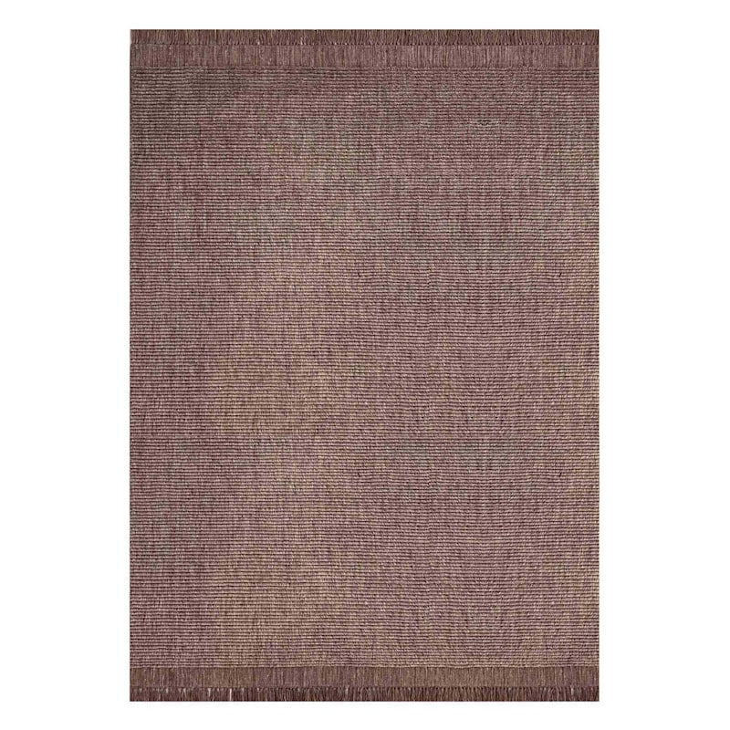 (A486) Found & Fable Ava Red Loomed Area Rug, 8x10