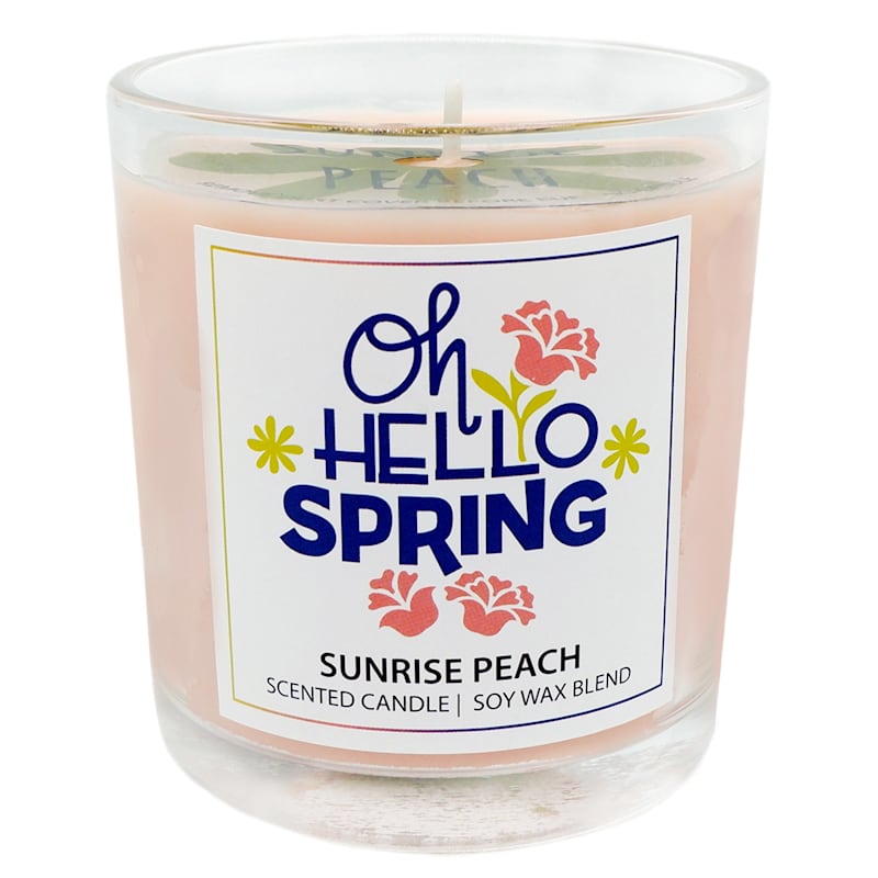 Sunrise Peach Scented Glass Jar Candle, 6oz
