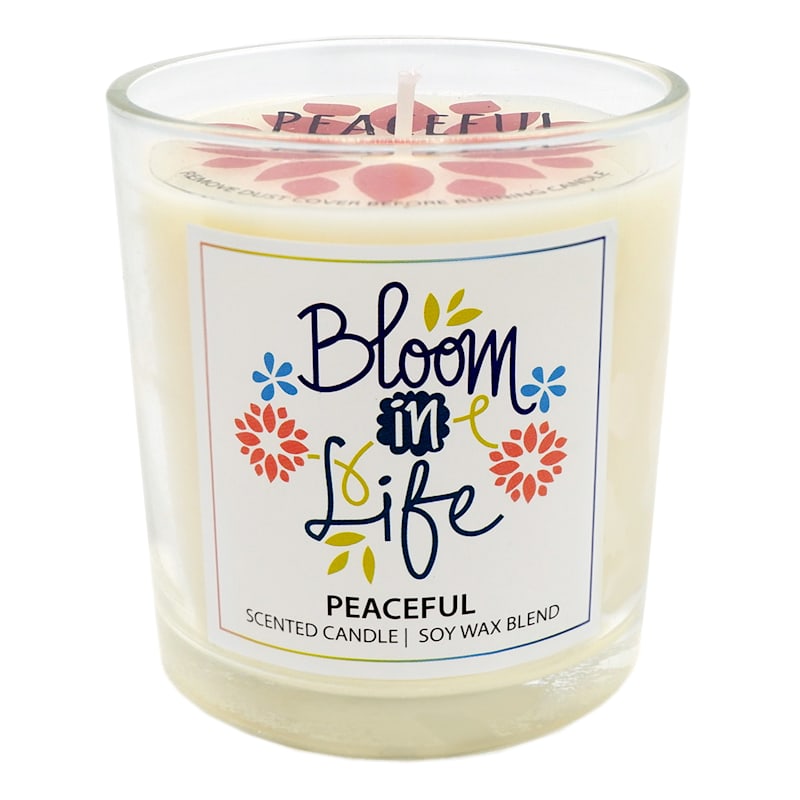 Peaceful Scented Glass Jar Candle, 6oz