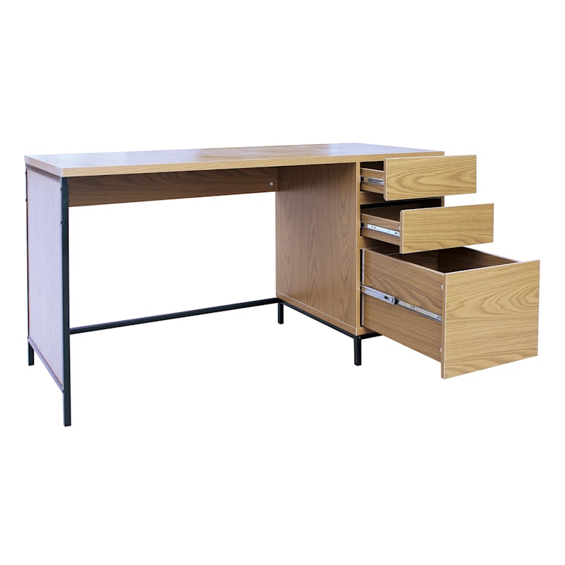 Bodnar 3 outlet drawer computer desk