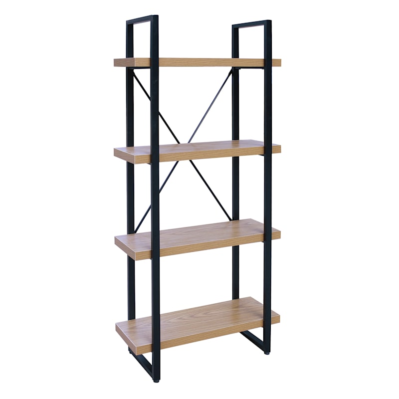 Honeybloom Oliver 4-Tier Wood & Metal Shelf