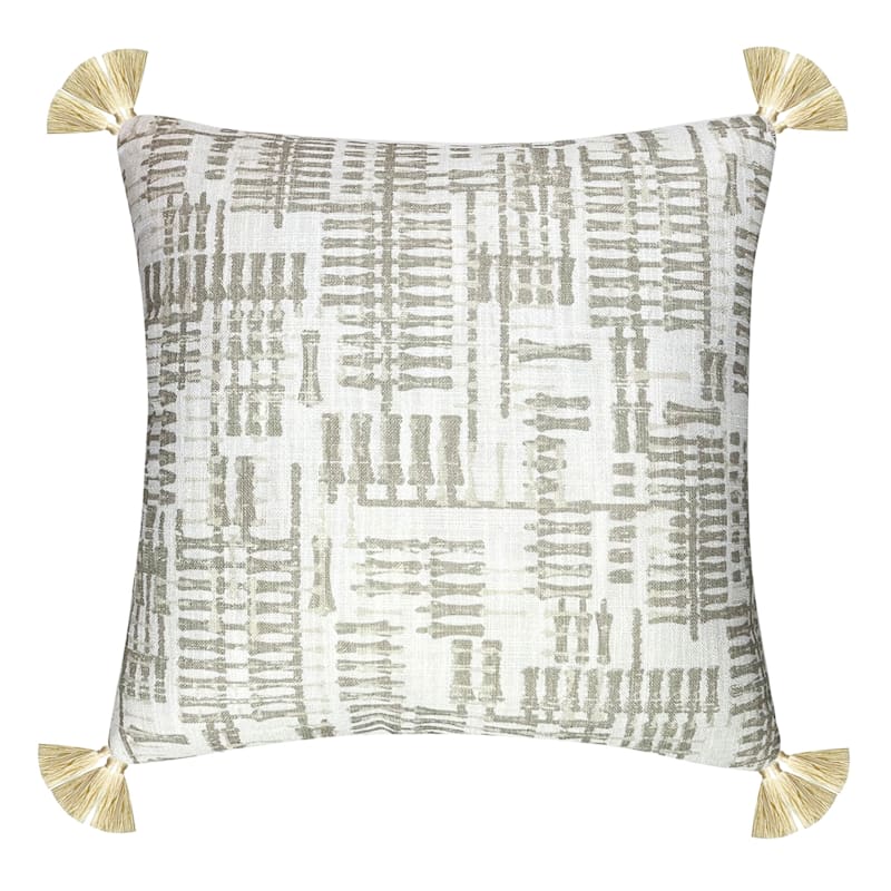 Grey tassel pillow discount