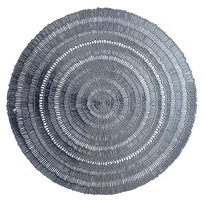 Set of 4 Audley Round Placemats, Blue