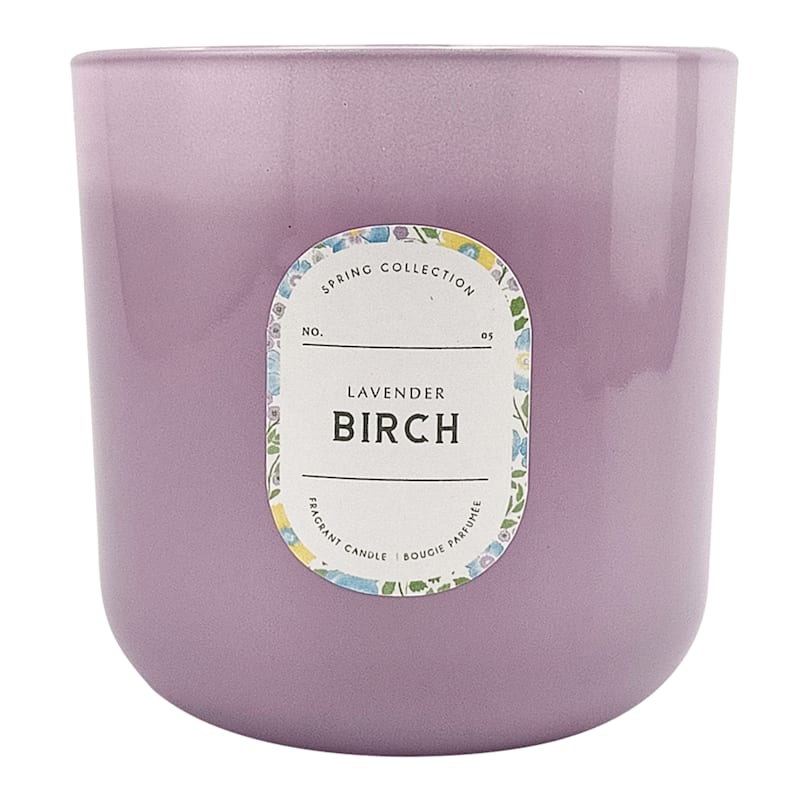 Lavender Birch Scented Glass Jar Candle, 12.5oz