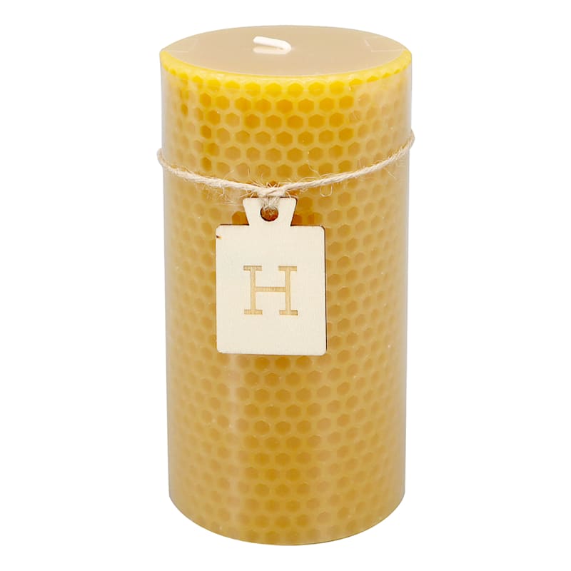 Honeybloom Honeycomb Unscented Pillar Candle, 3x6