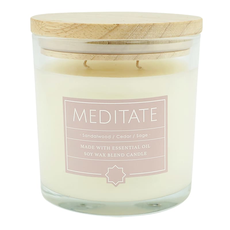 Found & Fable Meditate Scented Glass Jar Candle, 13oz