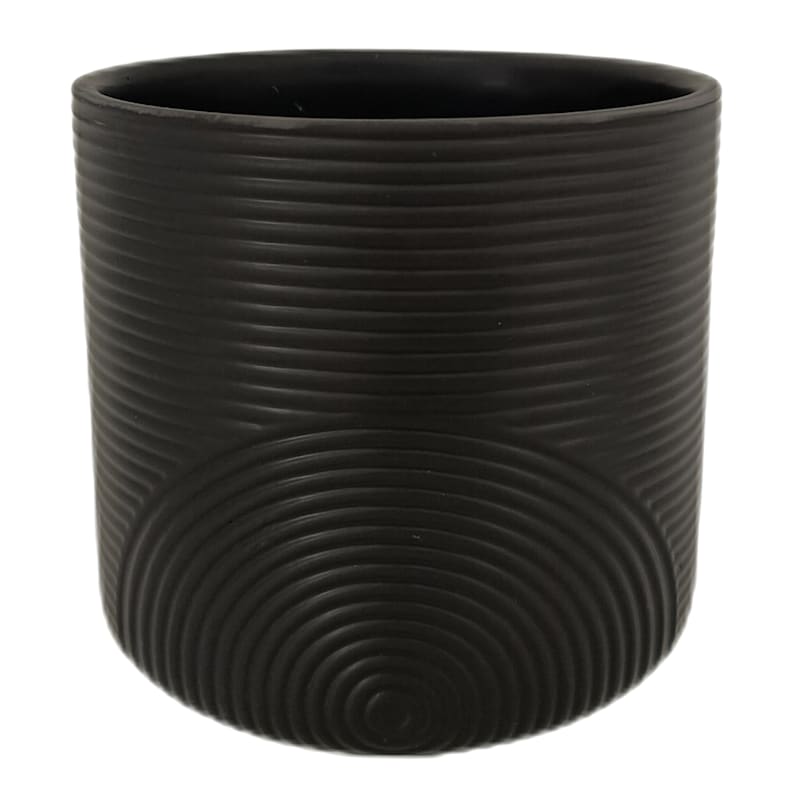 Indoor Black Modern Ceramic Pot, 5