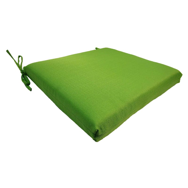 Kiwi Green Canvas Outdoor Square Seat Cushion